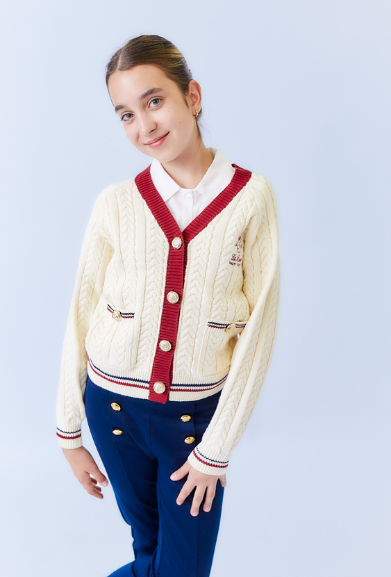 Rozpinany sweter dziewczęcy