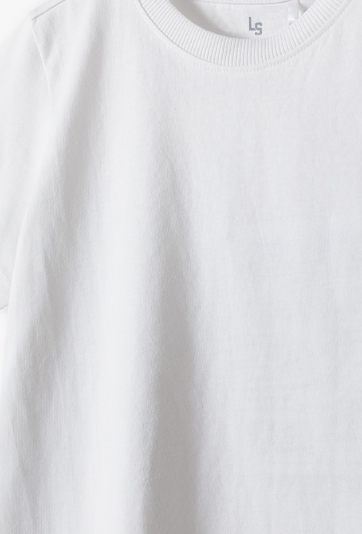 Bawełniany biały t-shirt z dzianiny - Basic - Lincoln&Sharks