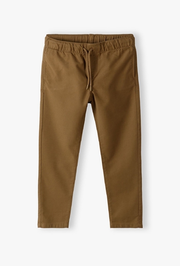 Spodnie dla chłopca - chinosy - Lincoln&Sharks - brązowe