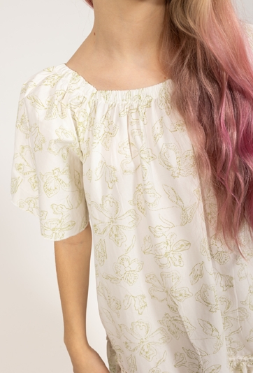 Bawełniana sukienka dziewczęca w kwiaty