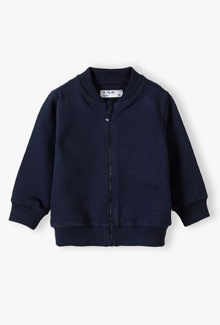 Granatowa, rozpinana bluza dresowa dla niemowlaka - 5.10.15.