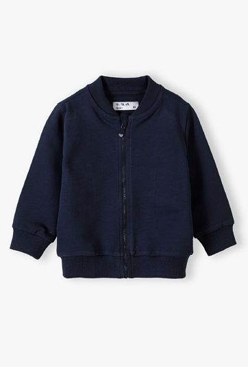 Granatowa, rozpinana bluza dresowa dla niemowlaka - 5.10.15.