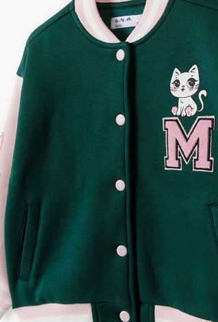 Bluza dziewczęca - bomberka - zielona - 5.10.15.