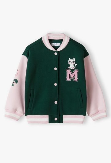 Bluza dziewczęca - bomberka - zielona - 5.10.15.