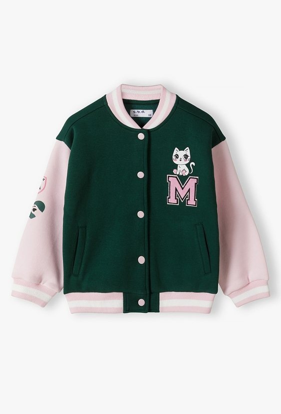 Bluza dziewczęca - bomberka - zielona - 5.10.15.