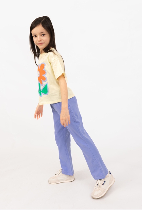 Legginsy flare z bawełny