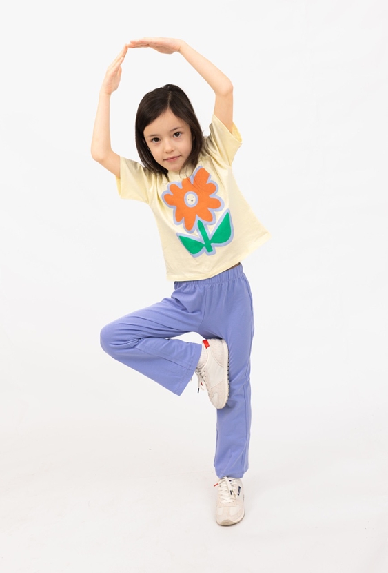 Legginsy flare z bawełny