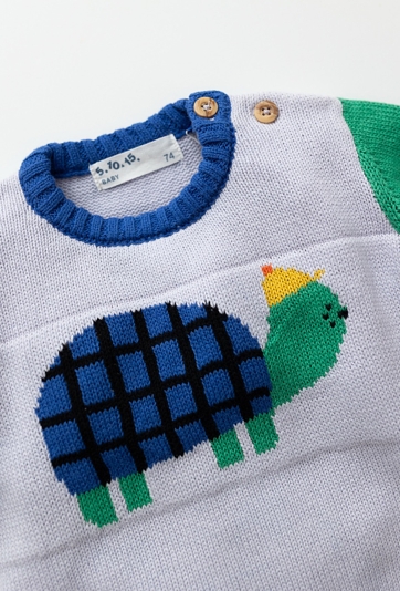 Kolorowy sweter niemowlęcy