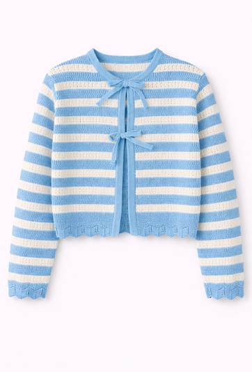 Ażurowy sweter rozpinany dla dziewczynki