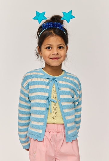 Ażurowy sweter rozpinany dla dziewczynki