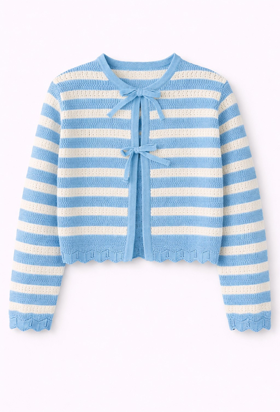 Ażurowy sweter rozpinany dla dziewczynki