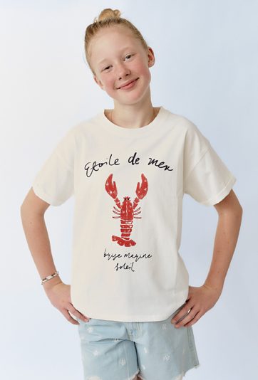 Bawełniany t-shirt z nadrukiem homara