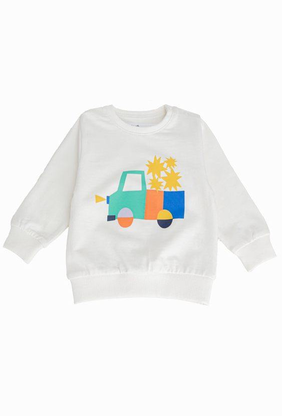 Komplet dresowy chłopięcy – zielone spodnie i bluza z haftem.