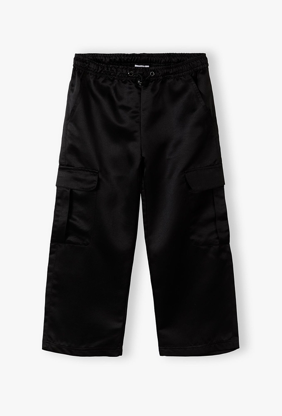 Czarne spodnie dla dziewczynki - Wide Leg - Limited Edition