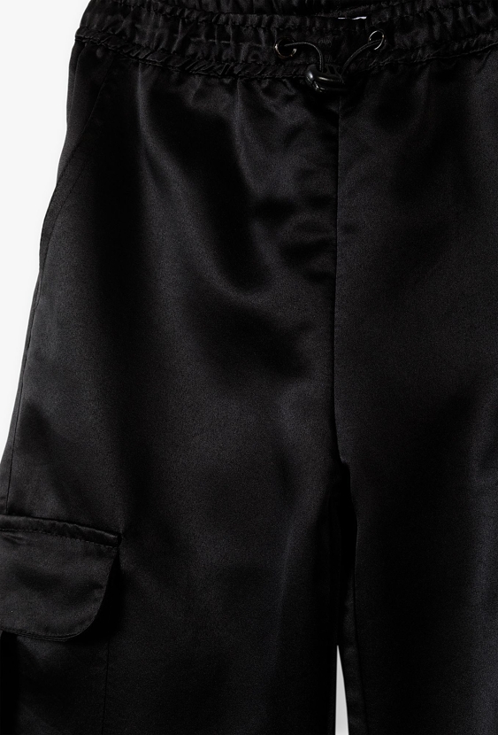 Czarne spodnie dla dziewczynki - Wide Leg - Limited Edition