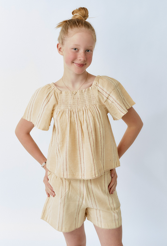 Lniana koszulka w paski