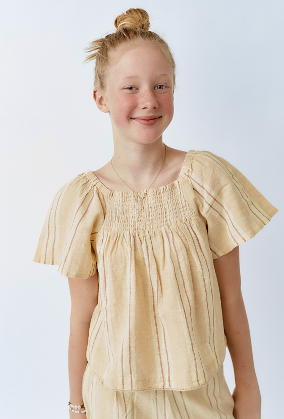 Lniana koszulka w paski