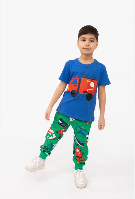 Spodnie dresowe chłopięce „Autka” – regulacja w pasie