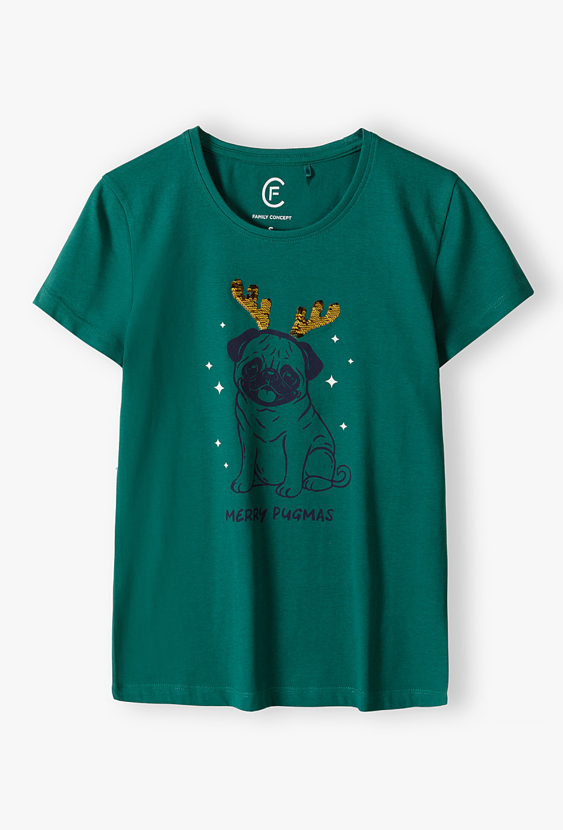 T-shirt damski z napisem 