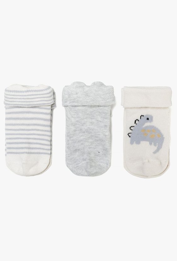 Skarpety niemowlęce w dinozaury - 3pak - 5.10.15.