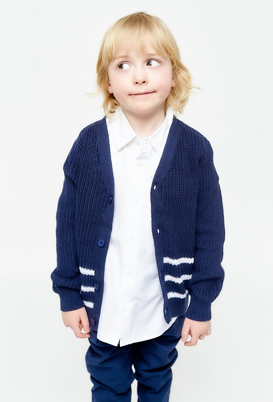 Granatowy kardigan dla chłopca