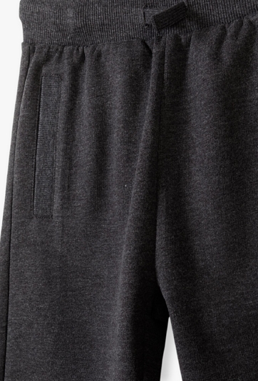 Grafitowe spodnie dresowe dla chłopca - slim - 5.10.15.