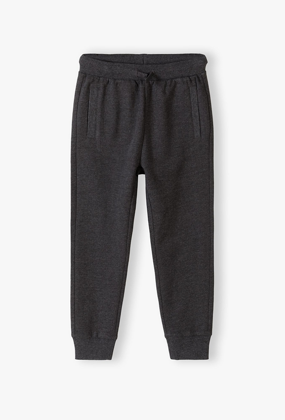 Grafitowe spodnie dresowe dla chłopca - slim - 5.10.15.