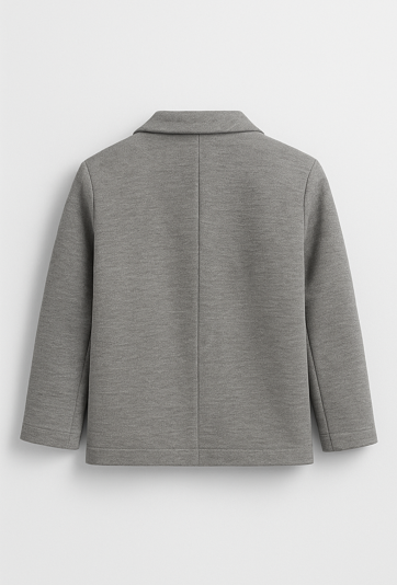 Szara marynarka chłopięca z dzianiny strukturalnej