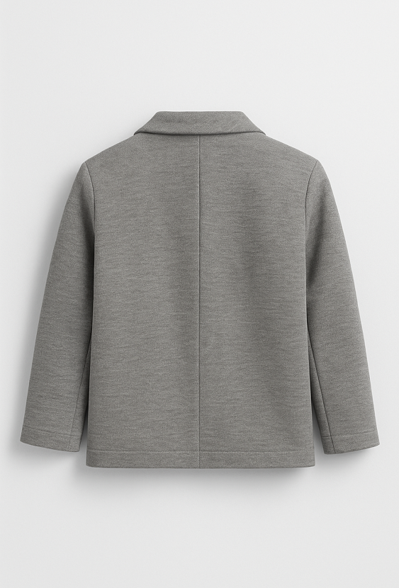 Szara marynarka chłopięca z dzianiny strukturalnej