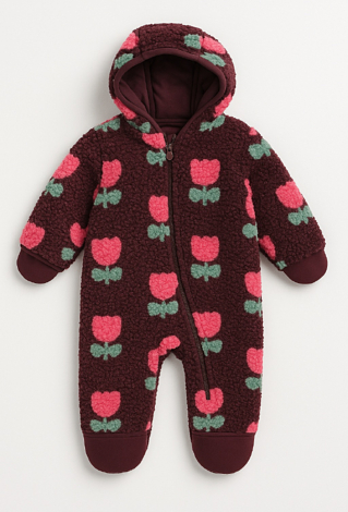 Kombinezon niemowlęcy sherpa w kwiaty - Limited Edition
