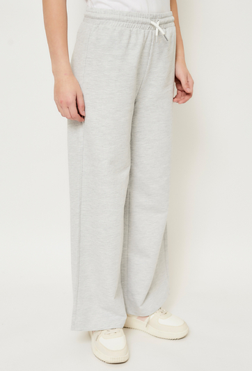 Szare dresowe spodnie dziewczęce Wide Leg - Lincoln&Sharks