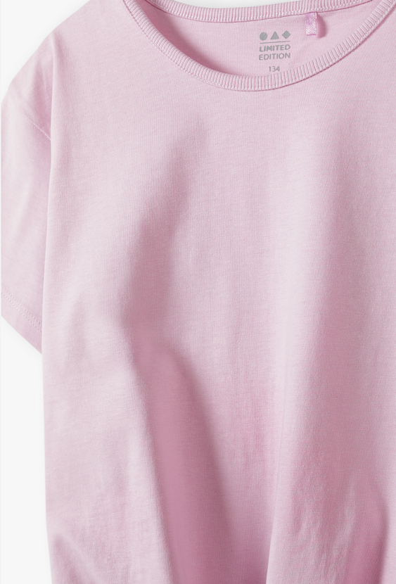 Crop top dziewczęcy z wiązaniem