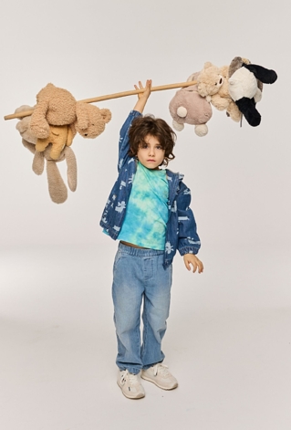 Kurtka jeansowa z kapturem dla chłopca