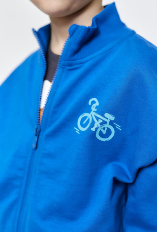 Bluza dresowa rozpinana dla chłopca - niebieska