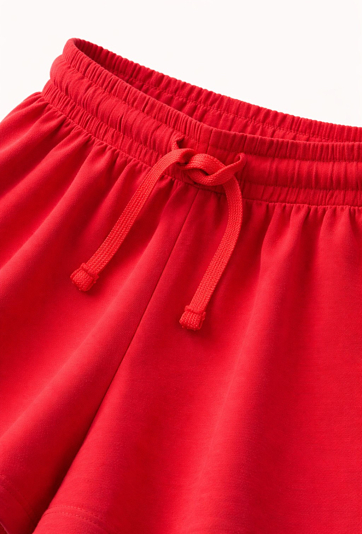 Szorty dziewczęce 1/2 – bawełniane spodenki z wiązaniem