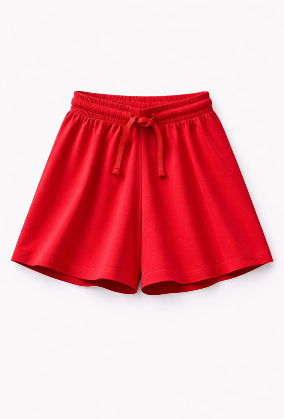 Szorty dziewczęce 1/2 – bawełniane spodenki z wiązaniem