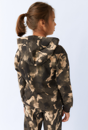 Chłopięca bluza z kapturem w wojskowy wzór