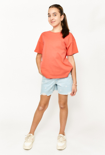 Szorty jeansowe z haftem