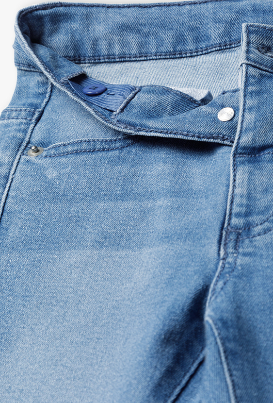 Klasyczne jeansy dla chłopca – spodnie slim z regulacją w pasie