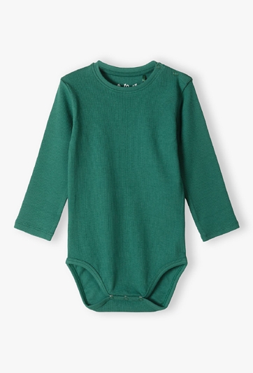 Body z długim rękawem - zielone w prążki - 5.10.15.
