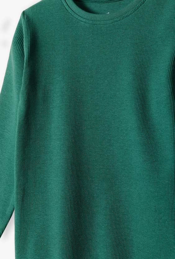 Body z długim rękawem - zielone w prążki - 5.10.15.