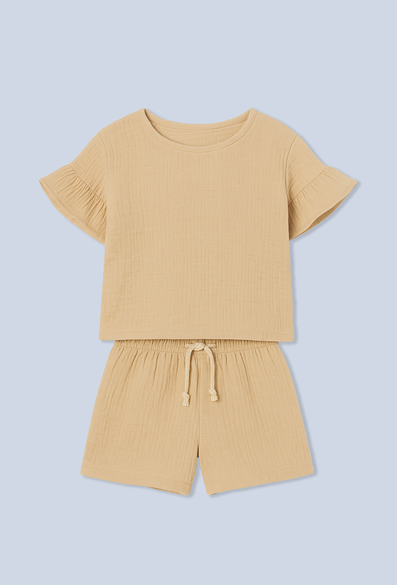 Beżowy komplet dziewczęcy