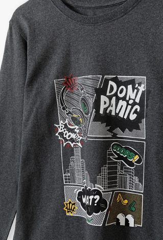 Bawełniana piżama dla chłopca - szara - Dont Panic - 5.10.15.