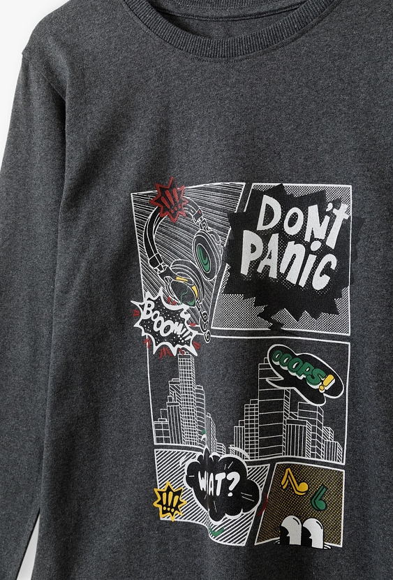 Bawełniana piżama dla chłopca - szara - Dont Panic - 5.10.15.