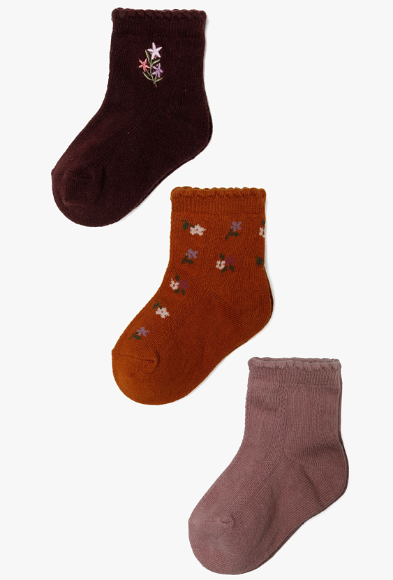 Skarpetki dziewczęce 3-pak