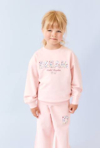 Różowa bluza dziewczęca z napisem DREAM