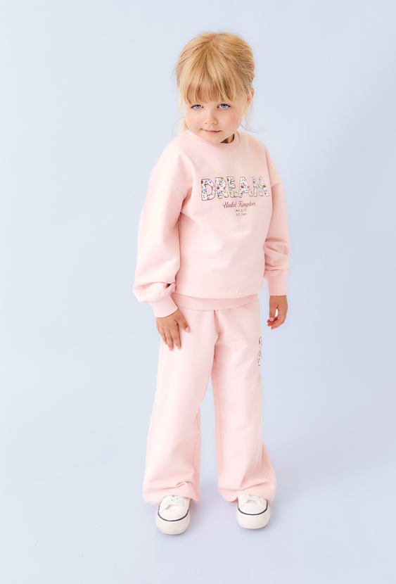 Różowa bluza dziewczęca z napisem DREAM