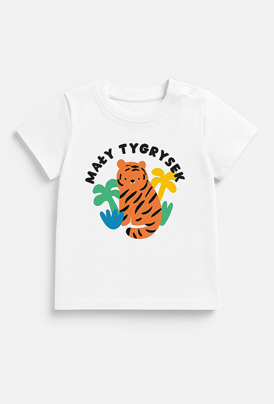 Koszulka niemowlęca z napisem Mały Tygrysek