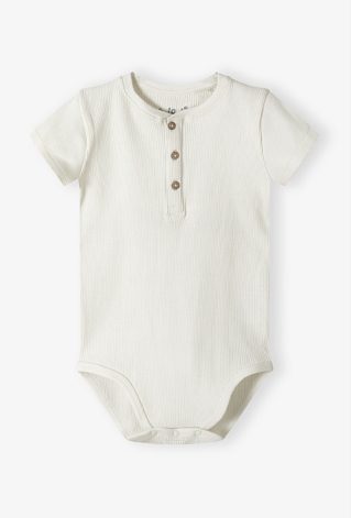 Body z krótkim rękawem niemowlęce z guzikami
