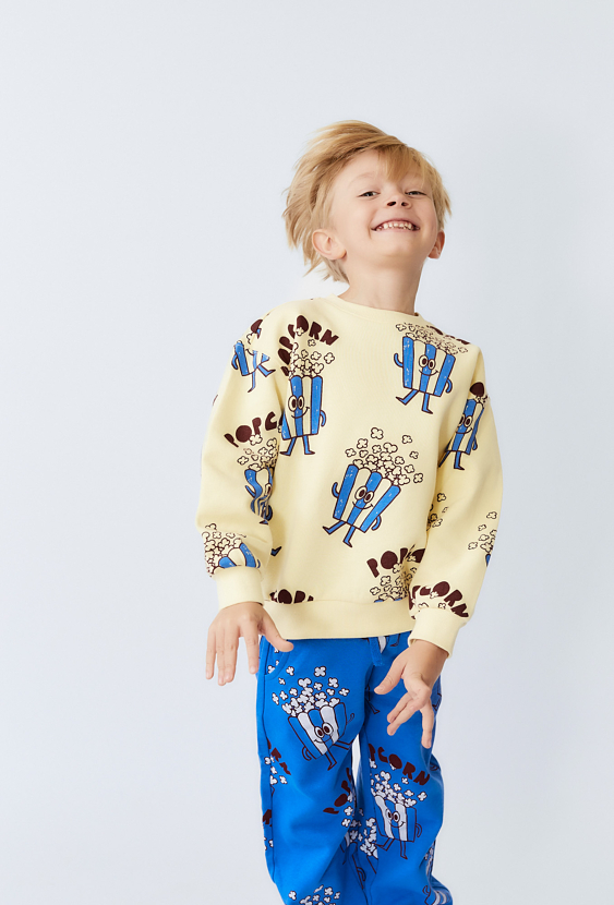 Bluza chłopięca z nadrukiem popcornu - Limited Edition
